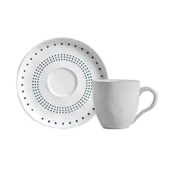Xícara de Café e Pires Cerâmica Stoneware Bio Astral 120ml - 1 Unid.