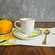 Xícara de Café e Pires Cerâmica Stoneware Bio Lemon 120ml - 1 Unid.