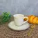 Xícara de Café e Pires Cerâmica Stoneware Bio Amaretto 120ml - 1 Unid.