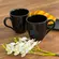 Caneca em Cerâmica Stoneware Orgânico Preto 273ml - 1 unid.