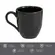 Caneca em Cerâmica Stoneware Orgânico Preto 273ml - 1 unid.
