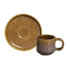 Xícara Café Bojuda e Pires Bio Stoneware Sarja 120ml - 1 un.