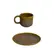 Xícara Café Bojuda e Pires Bio Stoneware Sarja 120ml - 1 un.