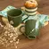 Xícara Chá Cerâmica Stoneware Orgânico Calm Verde 170ml 1un