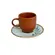 Xícara Café e Pires Cerâmica Coup Magari Terracota 97ml 1 un
