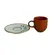 Xícara Café e Pires Cerâmica Coup Magari Terracota 97ml 1 un