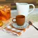 Xícara Café e Pires Cerâmica Coup Magari Terracota 97ml 1 un