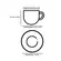 Xícara de Café com Pires Cerâmica Coup Cherrie 112ml - 1 Unid.