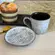 Xícara Café e Pires Ramequim Cerâmica Stoneware Juta Echo 120ml - 1unid.