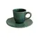Xícara de Café e Pires Cerâmica Orgânico Nature Sálvia 120ml - 1 Unid.