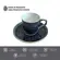 Xícara de Café e Pires Cerâmica Bio Nature Marinho 120ml - 1 Unid.