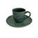 Xícara de Café e Pires Cerâmica Bio Nature Sálvia 120ml - 1 Unid.
