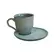 Xícara Chá e Pires Descentralizado Cerâmica Green Granite 170ml - 1 Unid.