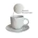 Xícara Café e Pires Cerâmica Stoneware Coup Branco Neve 97ml - 1 unid.