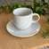Xícara Café e Pires Cerâmica Stoneware Coup Branco Neve 97ml - 1 unid.