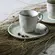 Xícara de Café e Pires Cerâmica Stoneware Bio Moss 120ml - 1 Unid.