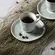Xícara de Café e Pires Cerâmica Stoneware Bio Moss 120ml - 1 Unid.
