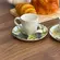 Xícara de Café e Pires Cerâmica Stoneware Bio Éden 120ml - 1 Unid.