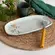 Travessa Cerâmica Oval Rasa Pequena Orgânico Campestre 23x11cm