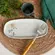 Travessa Cerâmica Oval Rasa Pequena Orgânico Campestre 23x11cm