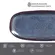 Travessa Cerâmica Oval Rasa Pequena Orgânico Titanium 23x11cm
