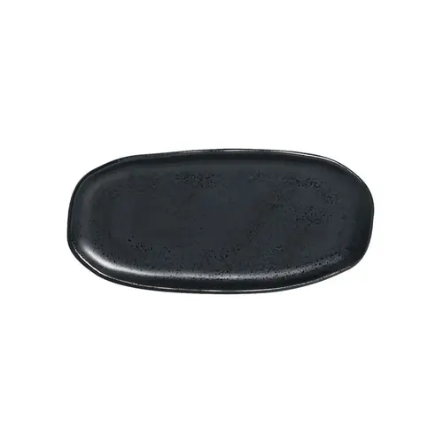 Travessa Cerâmica Oval Rasa Pequena Orgânico Eclipse 23x11cm