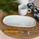 Travessa Cerâmica Oval Rasa Pequena Orgânico New White 23x11cm