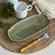 Travessa Cerâmica Oval Rasa Pequena Orgânico Croco 23x11cm