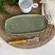 Travessa Cerâmica Oval Rasa Pequena Orgânico Croco 23x11cm