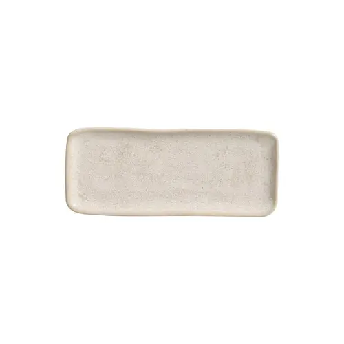 Travessa Cerâmica Retangular Orgânico Latte P 22x9cm - 1 unid.