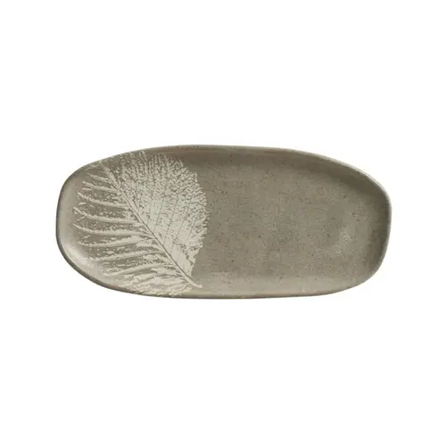 Travessa Cerâmica Oval Rasa Pequena Orgânico Seiva 23x11cm