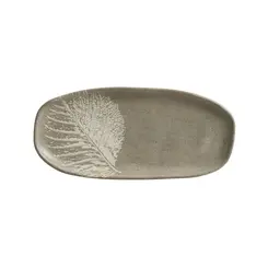 Travessa Cerâmica Oval Rasa Pequena Orgânico Seiva 23x11cm