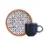 Xícara Café e Pires Cerâmica Coup New Asteca Azul 97ml - 1un
