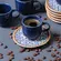 Xícara Café e Pires Cerâmica Coup New Asteca Azul 97ml - 1un