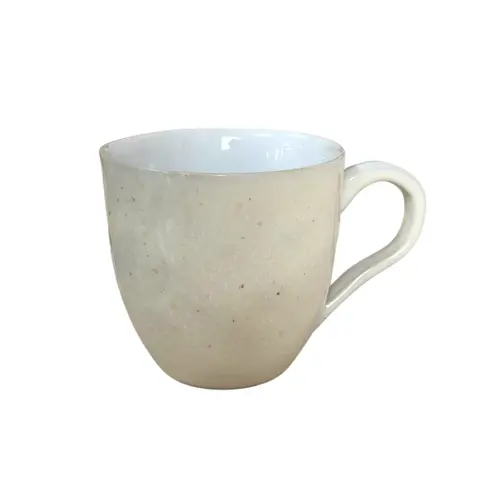 Xícara Chá Cerâmica Stoneware Orgânico Shiny White 170ml 1un