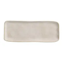 Travessa Retangular Rasa Cerâmica Stoneware Média Latte 33x13cm