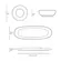 Kit Travessa Oval Rasa 36cm com Ramequim Preto Agate 70ml – 1 Unid.