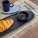 Kit Travessa Oval Rasa 36cm com Ramequim Preto Agate 70ml – 1 Unid.