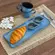 Kit Travessa Retangular M 33x13cm 2 Molheiras Breeze Azul