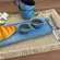 Kit Travessa Retangular M 33x13cm 2 Molheiras Breeze Azul