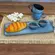 Kit Travessa Retangular M 33x13cm 2 Molheiras Breeze Azul