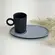 Xícara de Café e Pires Oval Cerâmica Stoneware Neo Dust Preto100ml - 1 Unid.