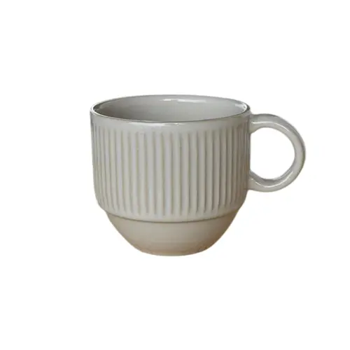 Xícara Chá Cerâmica Empilhável Linhas Clay 230ml - 1 pc
