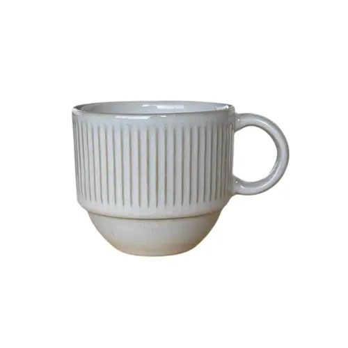 Xícara de Chá Cerâmica Empilhável Linhas Blanc 230ml - 1 pc