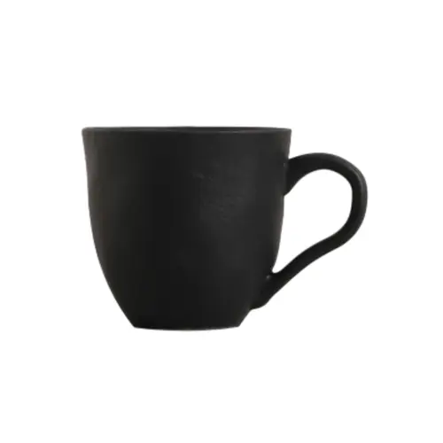 Xícara Chá Cerâmica Stoneware Orgânico Preto Matte 170ml 1un
