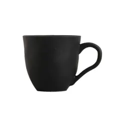 Xícara Chá Cerâmica Stoneware Orgânico Preto Matte 170ml 1un