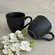 Xícara Chá Cerâmica Stoneware Orgânico Preto Matte 170ml 1un