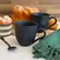 Xícara Chá Cerâmica Stoneware Orgânico Preto Matte 170ml 1un