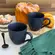 Xícara Chá Cerâmica Stoneware Orgânico Preto Matte 170ml 1un