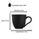 Xícara Chá Cerâmica Stoneware Orgânico Preto Matte 170ml 1un